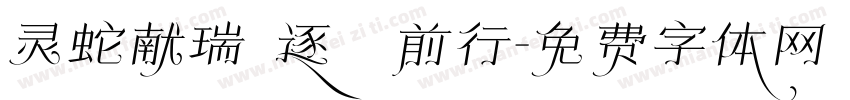 灵蛇献瑞 逐夢前行字体转换